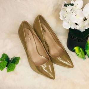 Gold Pumps 4 inch Heels
